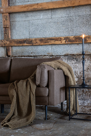 Bomsoffa - Svart / Brun Mikrofiber