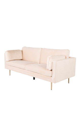 Boom - 3-sits soffa Sammet - Creme