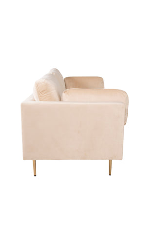 Boom - 3-sits soffa Sammet - Creme