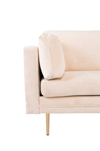 Boom - 3-sits soffa Sammet - Creme