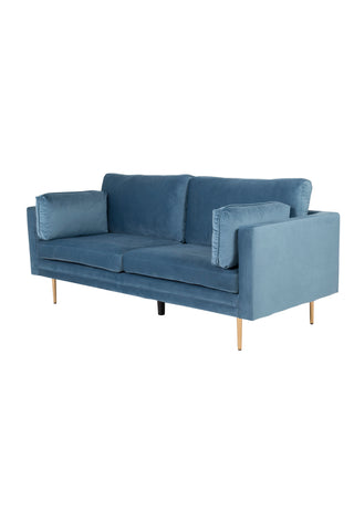 Boom - 3-sits soffa Sammet - Blå