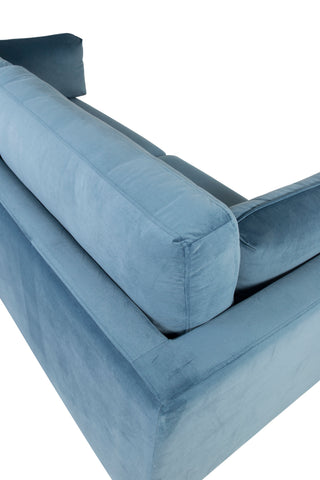 Boom - 3-sits soffa Sammet - Blå