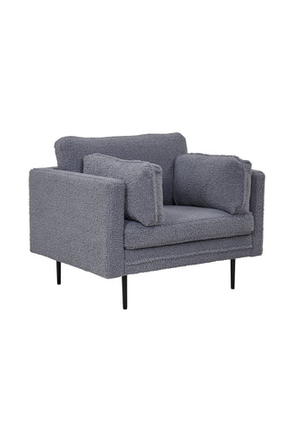 Boom Single Chair - Teddy Tyg Mörkgrå