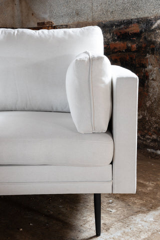Boom Enkelsoffa - Svart / Ljus Beige Tyg