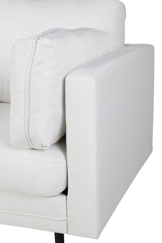 Boom Enkelsoffa - Svart / Ljus Beige Tyg