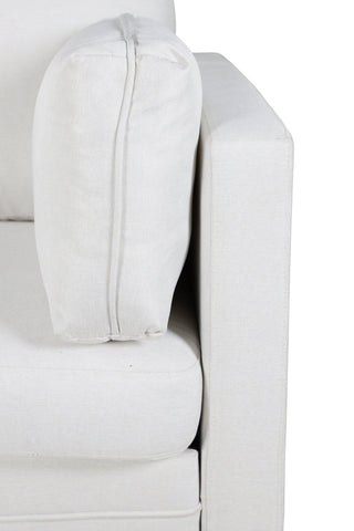 Boom Enkelsoffa - Svart / Ljus Beige Tyg