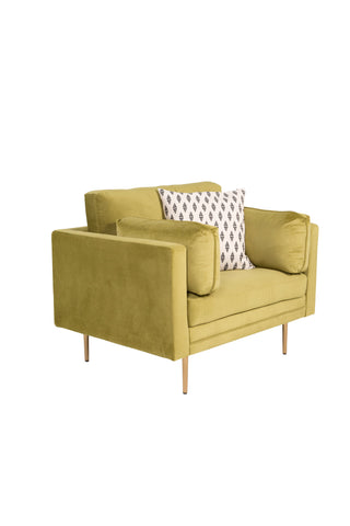 Bom - Single Chair Velvet - Spring Green