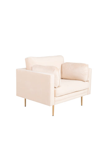Bom - Single Chair Velvet - Creme