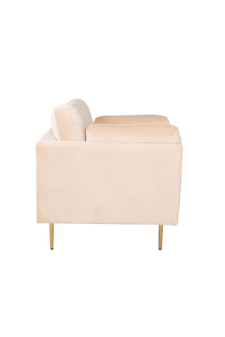 Bom - Single Chair Velvet - Creme