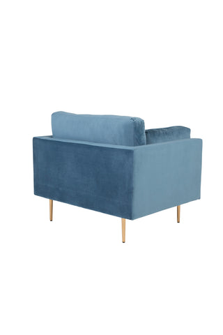 Bom - Single Chair Velvet - Blå