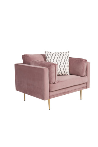 Venture Home Bom - Single Chair Velvet - Dammrosa