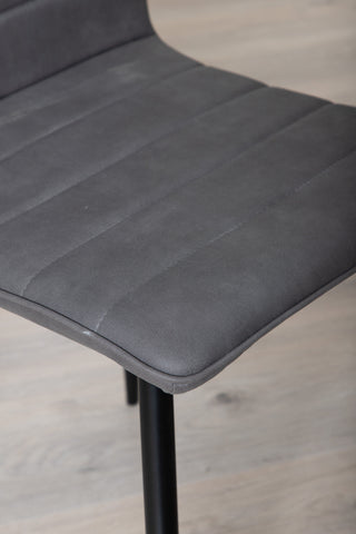 Windu Lyx Stol 2-pack - Svart / Grå Micro Fiber