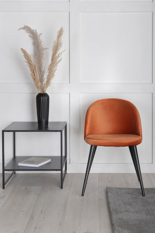 Velvet Matstol 2-pack - Svart / Rost
