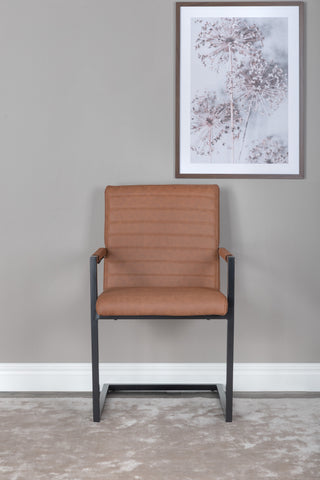 Art Karmstol 2-pack - Svart / Brun PU