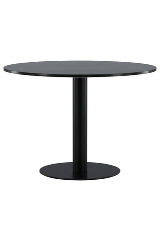 Estelle Matbord runt 106cm Grå Marmor / Svarta Ben