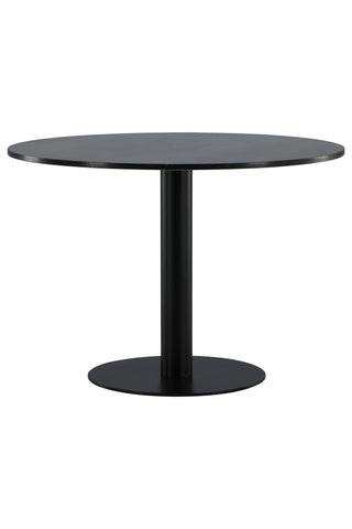 Estelle Matbord runt 106cm Grå Marmor / Svarta Ben