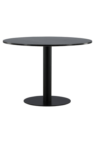 Estelle Matbord runt 106cm Grå Marmor / Svarta Ben
