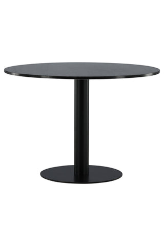 Estelle Matbord runt 106cm Grå Marmor / Svarta Ben