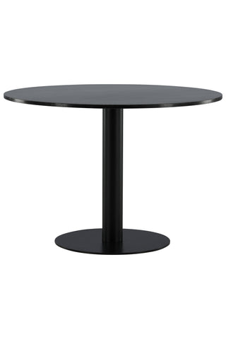 Estelle Matbord runt 106cm Grå Marmor / Svarta Ben