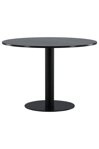 Estelle Matbord runt 106cm Grå Marmor / Svarta Ben