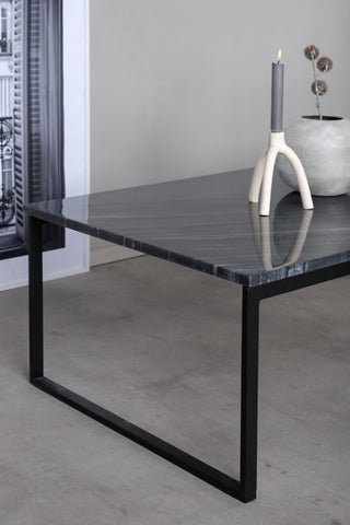 Estelle Soffbord 120*60*36 Grå Marmor / Svart