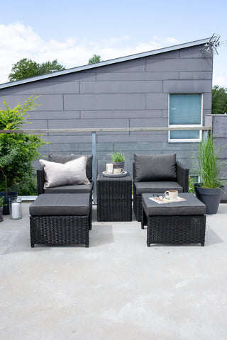 Venture Home Quad - Soffset - Svart - Wicker -