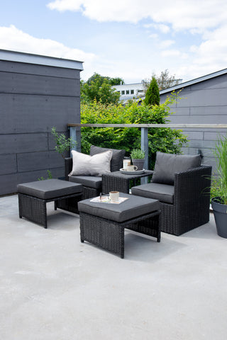Venture Home Quad - Soffset - Svart - Wicker -
