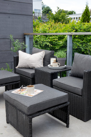 Venture Home Quad - Soffset - Svart - Wicker -