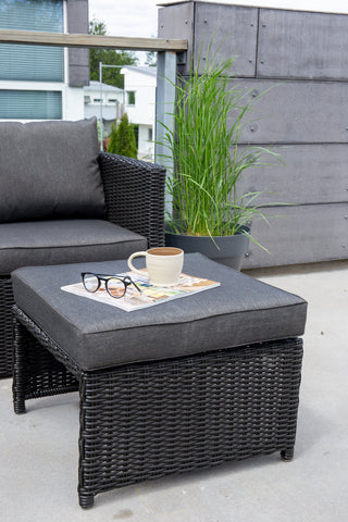 Venture Home Quad - Soffset - Svart - Wicker -