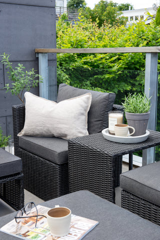 Venture Home Quad - Soffset - Svart - Wicker -