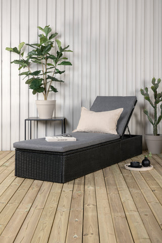 Venture Home Quad - Sun Lounge inkl. Kudde- Svart - Wicker -