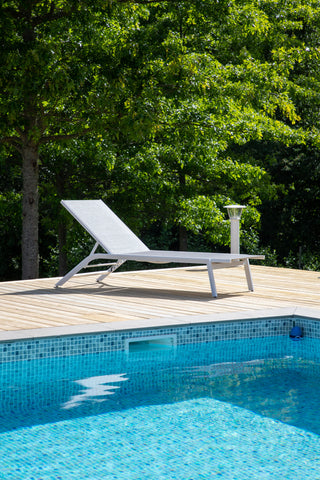 Venture Home Ramos - Sun Lounge 2-pack - Vit / Grå - Aluminium / Textilen -