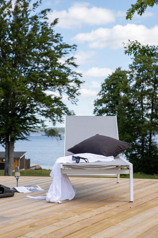 Venture Home Ramos - Sun Lounge 2-pack - Vit / Grå - Aluminium / Textilen -
