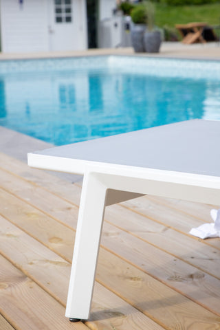 Venture Home Ramos - Sun Lounge 2-pack - Vit / Grå - Aluminium / Textilen -