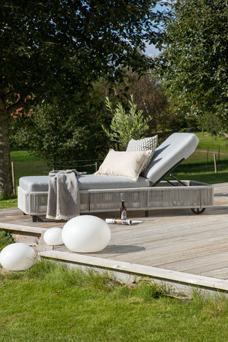 Venture Home Virya - Sun Lounge inkl. Kudde- Svart / Grå - Rep -