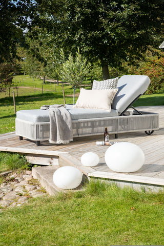 Venture Home Virya - Sun Lounge inkl. Kudde- Svart / Grå - Rep -