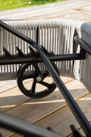 Venture Home Virya - Sun Lounge inkl. Kudde- Svart / Grå - Rep -