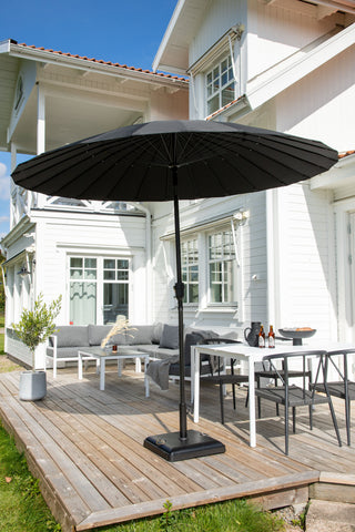 Venture Home Palmetto - Paraply m. tilt- Svart - - 270cm