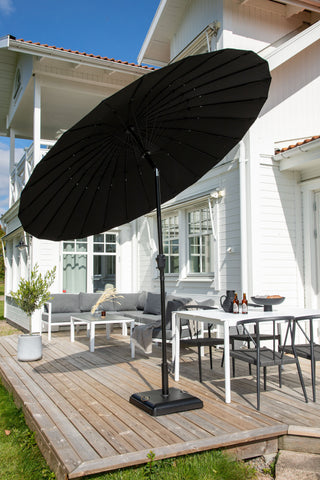 Venture Home Palmetto - Paraply m. tilt- Svart - - 270cm