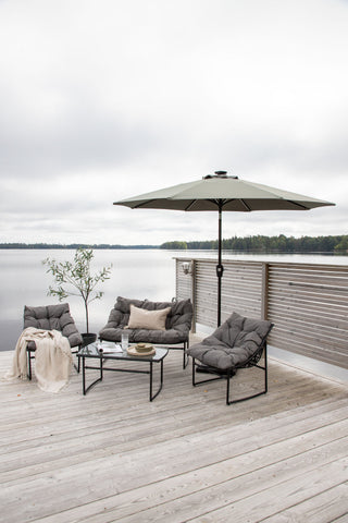 Venture Home Sabal - Paraply med LED- Grå - - 270cm