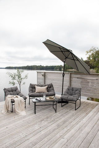 Venture Home Sabal - Paraply med LED- Grå - - 270cm