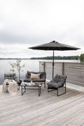 Venture Home Sabal - Paraply med LED- Svart - - 270cm