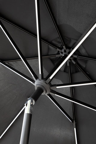 Venture Home Sabal - Paraply med LED- Svart - - 270cm