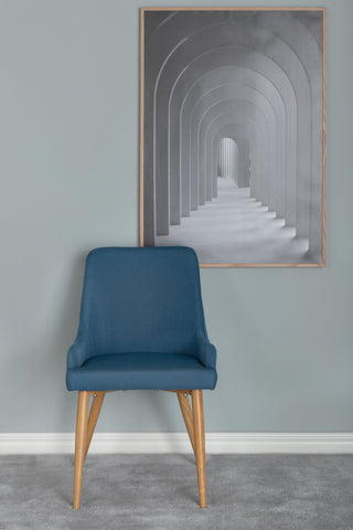 Venture Home Plaza Matstol 2-pack - Ek-Look / Blå