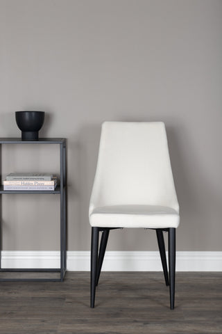 Venture Home Leone Matstol - Svarta Ben / Beige Manchester