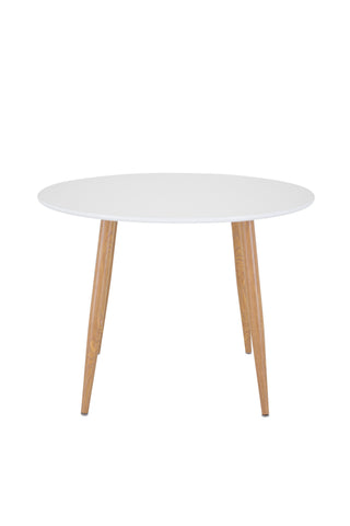 Venture Home Plaza Runt Matbord - Ek-Look / Vit - ø100*H75