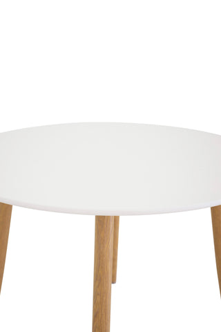 Venture Home Plaza Runt Matbord - Ek-Look / Vit - ø100*H75