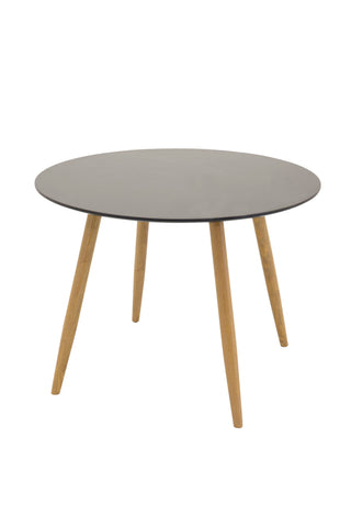Venture Home Plaza Runt Matbord - Ek-Look / Svart - ø100*H75
