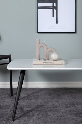 Venture Home Plaza - Soffbord - 120*70 - Svart/Vit