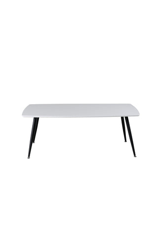 Venture Home Plaza Runt matbord 100cm - Vit MDF / Svarta ben